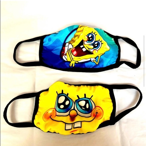 2spongebob squarepants Face Masks Adults or Kids Cloth masks w/2 bonus kids mask - Picture 2 of 4